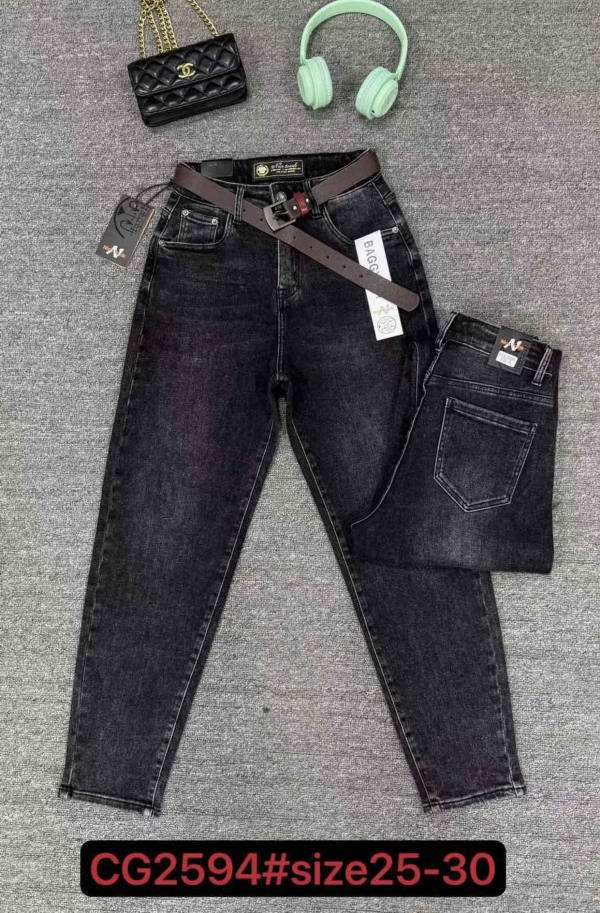 Spodnie damskie jeansy Roz 25-30, 1 Kolor Paczka 10 szt